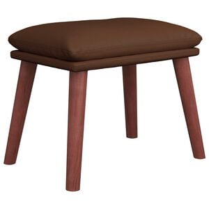 vidaXL Poggiapiedi Marrone 45x29,5x35 cm in Similpelle