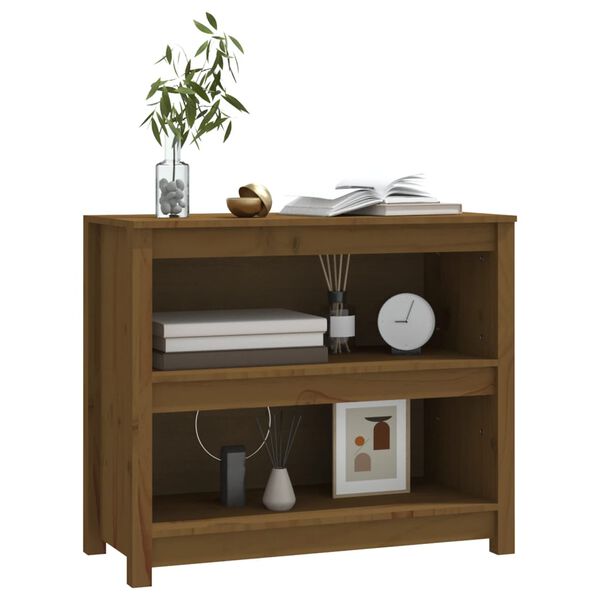 vidaXL Libreria Marrone ambra 80x35x68 cm in Legno Massello di Pino