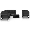 vidaXL Set Salotto Giardino 9 pz Cuscini Antracite Legno Massello Pino
