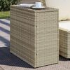 vidaXL Tavolo Giardino Piano Vetro Grigio Chiaro 58x27,5x55 Polyrattan