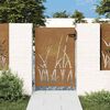 vidaXL Cancello da giardino 85x125 cm in acciaio Corten con design erba