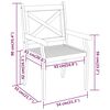 vidaXL Set da Pranzo per Giardino 5 pz in Legno Massello di Acacia