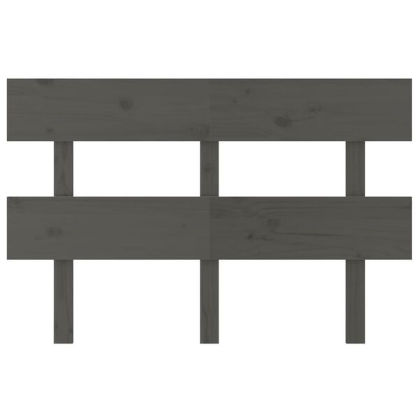 vidaXL Testiera per Letto Grigia 138x3x81 cm in Legno Massello di Pino