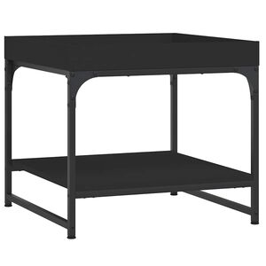 vidaXL Tavolino da Salotto Nero 49,5x49,5x45 cm in Legno Multistrato