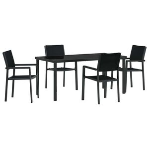 vidaXL Set da Pranzo per Giardino 5 pcs Nero