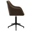 vidaXL Sedia da Pranzo Girevole Marrone Scuro in Tessuto