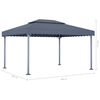vidaXL Gazebo con Pareti e Luci LED 400x300 cm Antracite in Alluminio