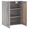 vidaXL Mobile a Parete Grigio Sonoma 69,5x34x90 cm Legno Multistrato