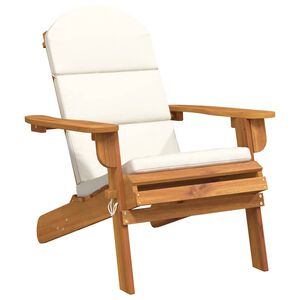 vidaXL Sedia Adirondack da Giardino con Cuscini Legno Massello Acacia
