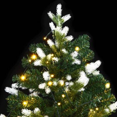vidaXL Albero Natale Incernierato con 150 LED e Neve Fioccata 150 cm
