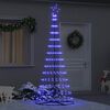 vidaXL Albero di Natale LED con 295 LED Blu 250 cm Metallo