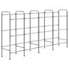 vidaXL Supporto con Ripiani per 12 Casse Argento 190x33x116 cm Acciaio