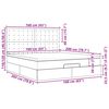 vidaXL Struttura Letto Pouf con Materasso 160x200 cm in Tessuto