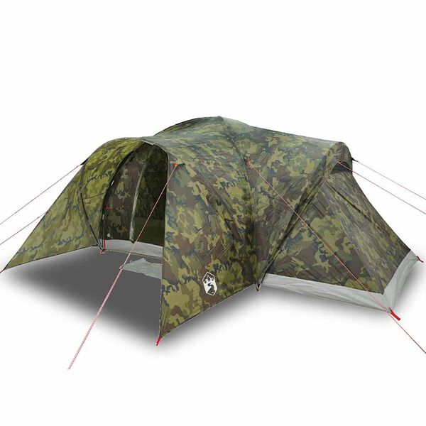 vidaXL Tenda da Campeggio a Cupola per 6 Persone Mimetica Impermeabile