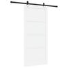 vidaXL Porta scorrevole Bianco e Nero 93 x 202 cm Pino massello