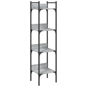 vidaXL Libreria 4Ripiani Grigio Sonoma 35x30x138,5cm Legno Multistrato