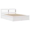 vidaXL Giroletto con Testiera Bianco 140x190 cm in Legno Massello Pino