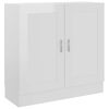 vidaXL Libreria Bianco Lucido 82,5x30,5x80 cm in Legno Multistrato