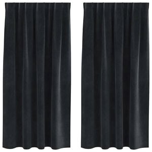 vidaXL Tende oscuranti 2 pcs Nero 140 x 175 cm Velluto