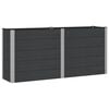 vidaXL Letto rialzato da giardino Nero 200 x 50 x 91 cm alluminio
