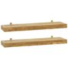 vidaXL Mensole da Parete 2 pz 60x15x4 cm in Legno Massello di Teak