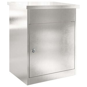 vidaXL Cassetta per pacchi con archiviazione Argento 47,5 x 38 x 59 cm
