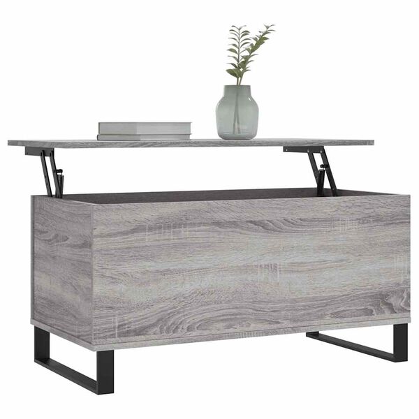 vidaXL Tavolino Salotto Grigio Sonoma 90x44,5x45 cm Legno Multistrato