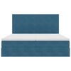 vidaXL Letto con Contenitore Blu Scuro 200 x 200 cm Velluto
