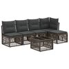 vidaXL Set Divano da Giardino 6 pz Grigio polyrattan