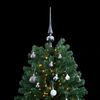 vidaXL Albero Natale Incernierato con 300 LED e Palline 240 cm