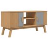 vidaXL Mobile TV OLDEN Grigio e Marrone 114x43x57 cm Massello di Pino
