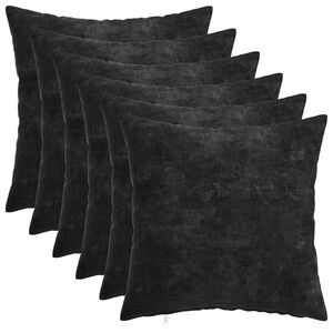 vidaXL Cuscino 6 pz HEERLEN Antracite 35 x 35 cm Tessuto Chenille