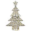 vidaXL Albero di Natale con 120 LED Bianco caldo 120 cm Rattan