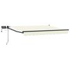 vidaXL Tenda retrattile manuale con LED Crema 2,5 x 2 m