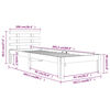 vidaXL Giroletto senza Materasso Ambra in Legno Massello 100x200 cm