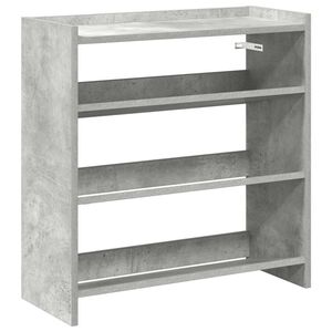 vidaXL Scarpiera Grigio Cemento 60x25x62 cm in Legno Multistrato