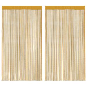 vidaXL Tende a Filo 2 pz Oro 100x250 cm