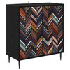 vidaXL Credenza OMMEN Rovere Nero 69 x 33 x 76 cm Legno ingegnerizzato