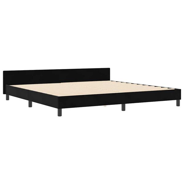 vidaXL Letto a molle con testiera Nero 200 x 200 cm Velluto
