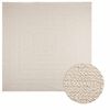 vidaXL Tappeto ZIZUR Crema 240x240 cm Aspetto Iuta Interni ed Esterni