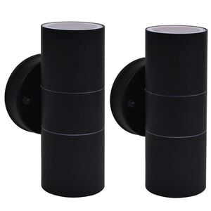 vidaXL Applique da Parete 2 pz Acciaio Inox Proiezione Alto/Basso