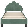 vidaXL Struttura letto bambini con testata Verde Mare 80 x 160 cm