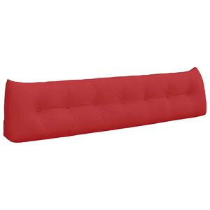 vidaXL Cuscino per Schiena Rosso 200 x 24 x 50 cm Tessuto