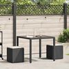 vidaXL Sgabelli Giardino con Cuscini 2 pz Nero 40x40x43 cm Polyrattan