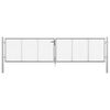vidaXL Cancello da Giardino in Acciaio Zincato 400x75 cm Argento