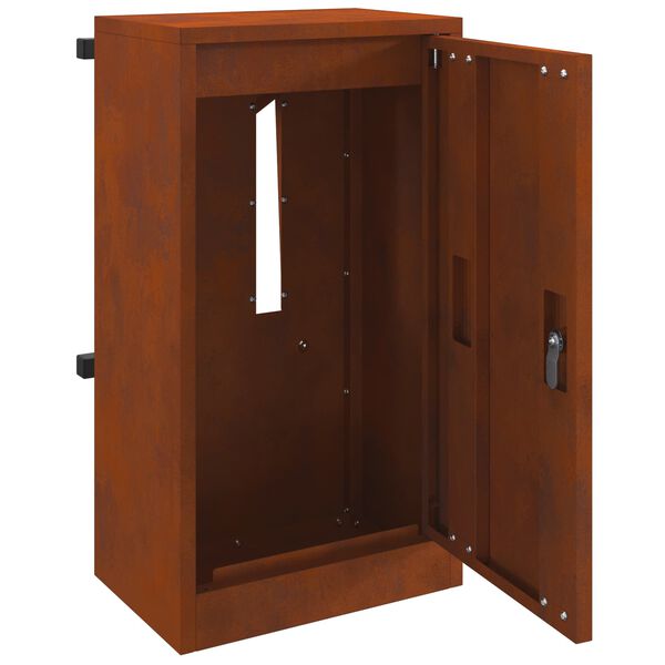 vidaXL cassetta postalepastkastei con porta Ruggine 30 x 20 x 55 cm