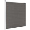 vidaXL Pannello di Recinzione in WPC 175x186 cm Grigio