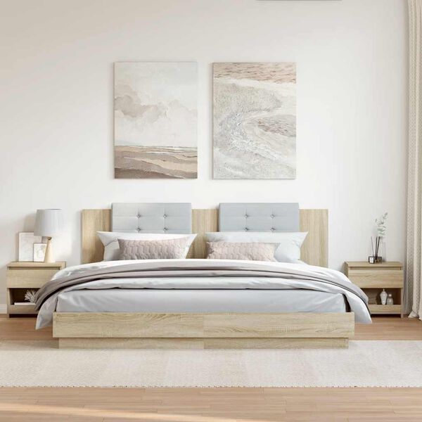 vidaXL Comodini 2pz Rovere Sonoma 40x30x39 cm in Legno Multistrato