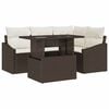 vidaXL Set Divano da Giardino 5 pz Marrone e Crema