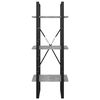 vidaXL Libreria 3 Ripiani Grigio Cemento 40x30x105cm Legno Multistrato